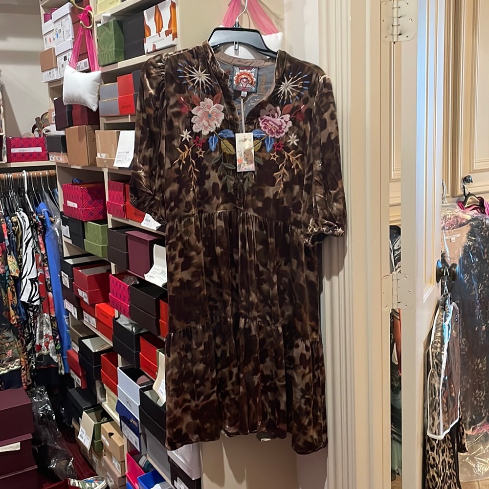 Johnny Was velvet dress